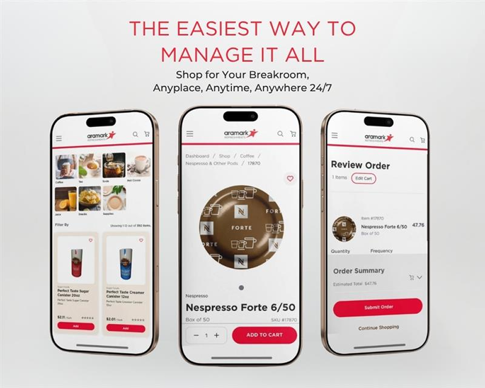 The easiest way to manage it all. Shop for your breakroom, anyplace, anytime, anywhere. 24/7.